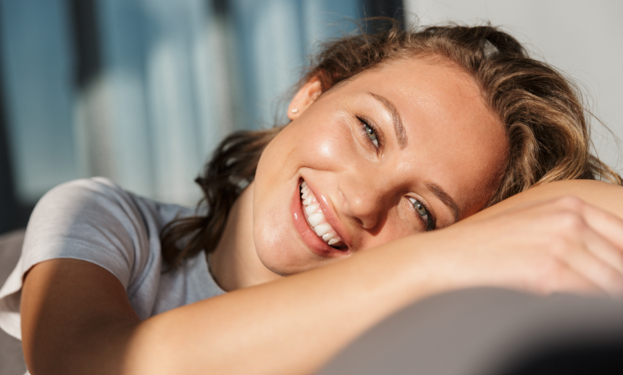 Woman smiling